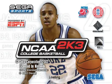 NCAA College Basketball 2K3 screen shot title